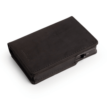 TEN×HOS WALLET BLACK Leatherboss Men's Bifold Hipster Wallet, Leather, with 10