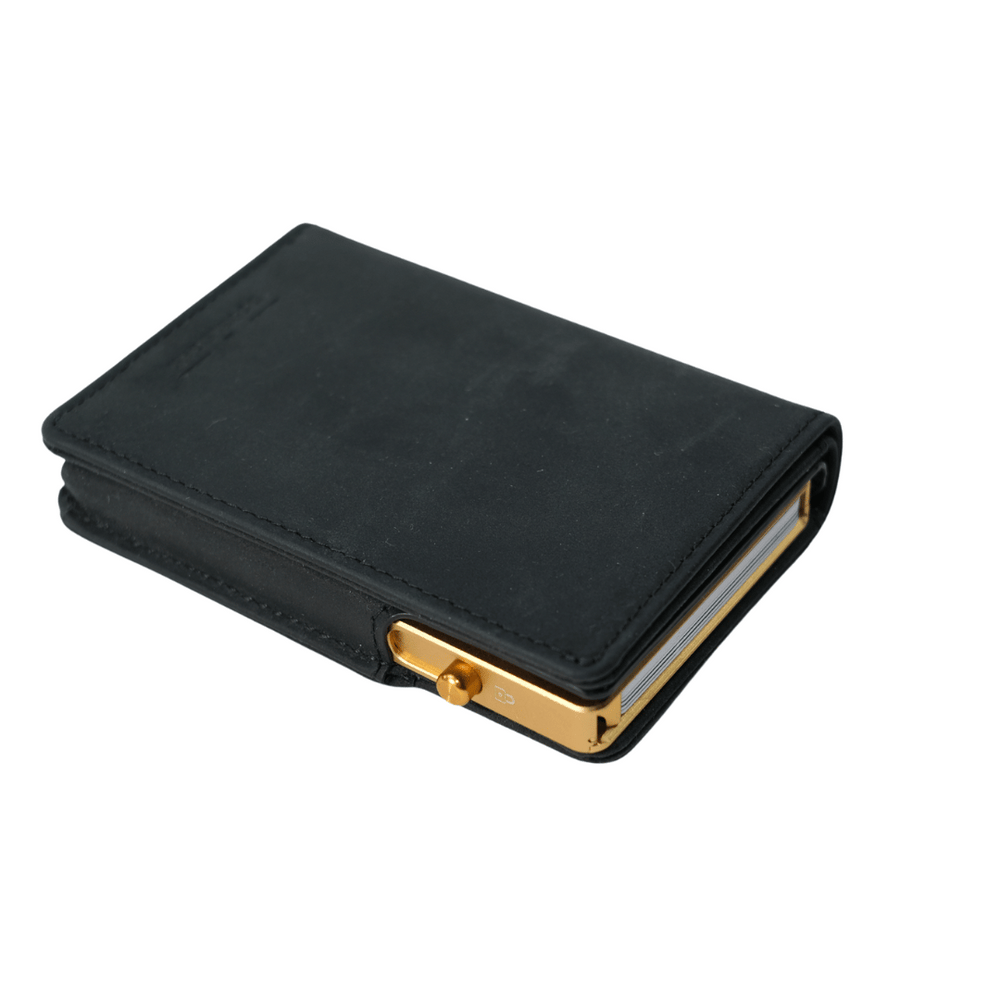 black and gold wallet