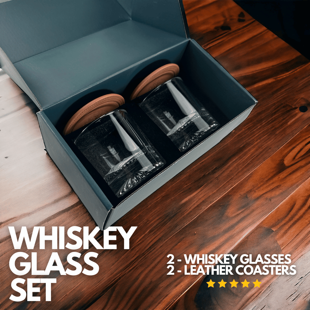 whiskey glass set of 2