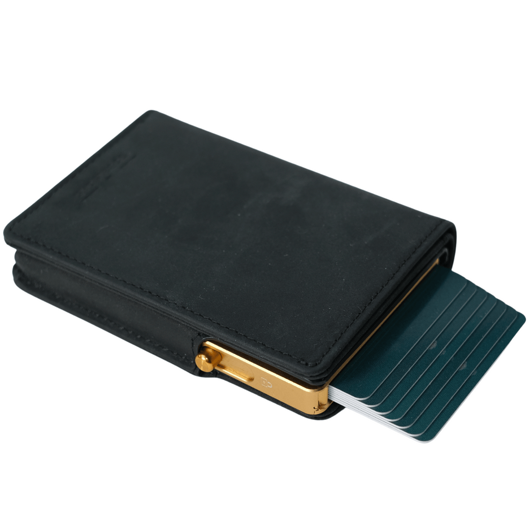 black leather wallet